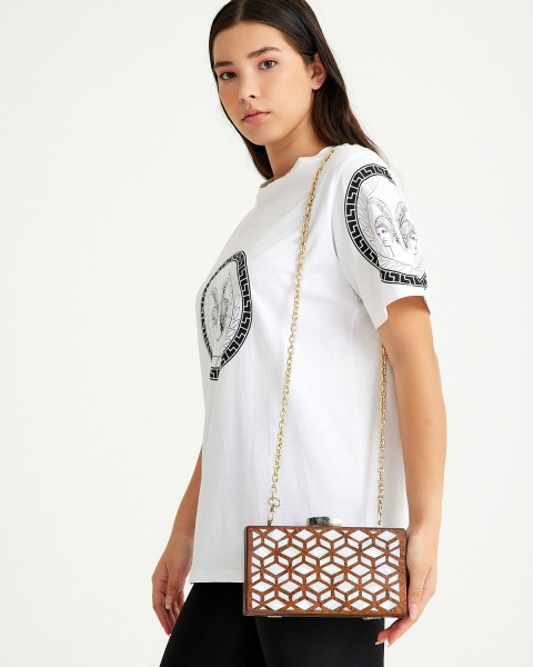 AHŞAP ÜZERİNE SEDEF KAKMA ELİŞİ ÇANTA